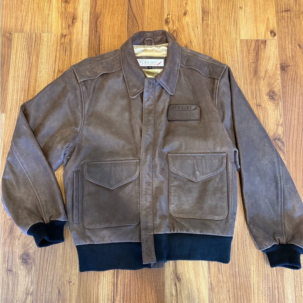 100% Leather Men’s Bomber Jacket